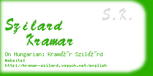 szilard kramar business card